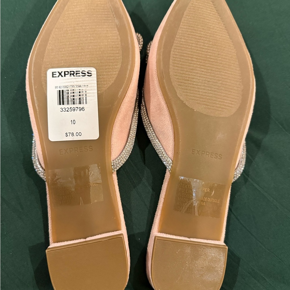 Express Pink Embellished Women's Mules - Picture 3 of 6